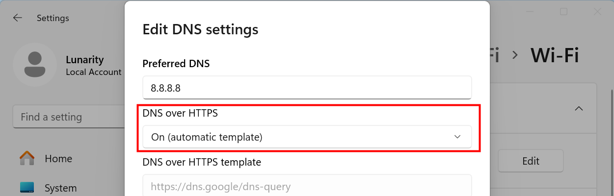 Enable DNS Over HTTPs. 