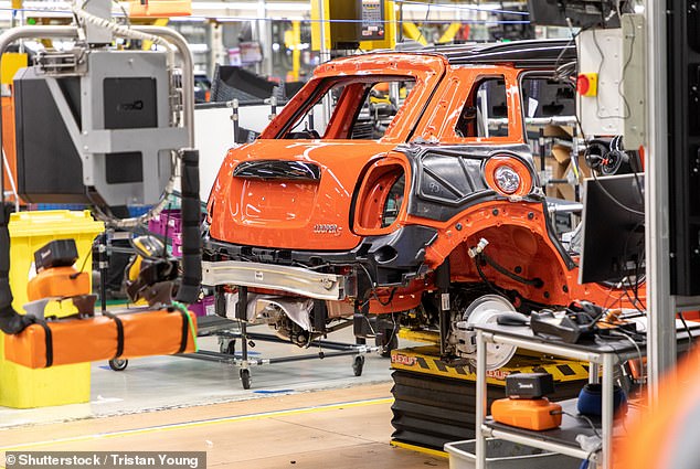 Boost: A report predicted that one million cars will roll off British production lines this year – well above earlier forecasts