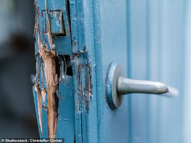 Unsafe: A few weeks before our reader moved into their new flat the front door had been smashed in by the Fire Brigade