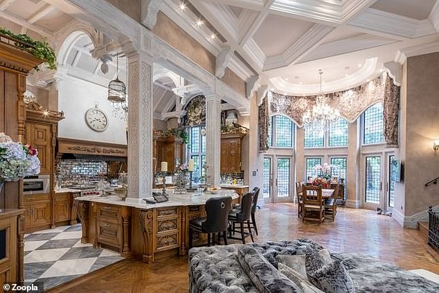 The house boasted solid oak panelling as well as some impressive vaulted ceilings