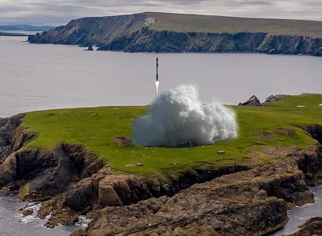 The future: CGI depiction of a rocket launch at SaxaVord