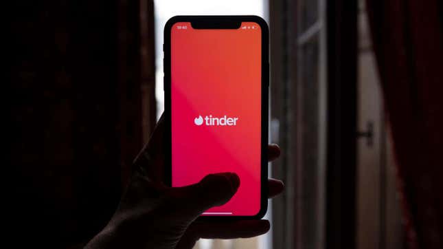 Tinder on an iPhone.