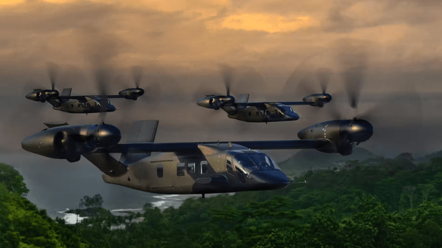 This image shows the Bell V-280 Valor tilt-rotor aircraft.