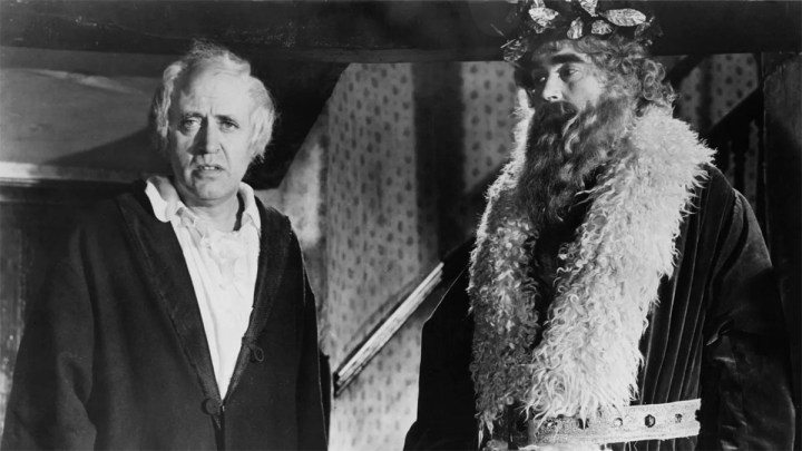 Alastair Sim and Francis de Wolff in A Christmas Carol.