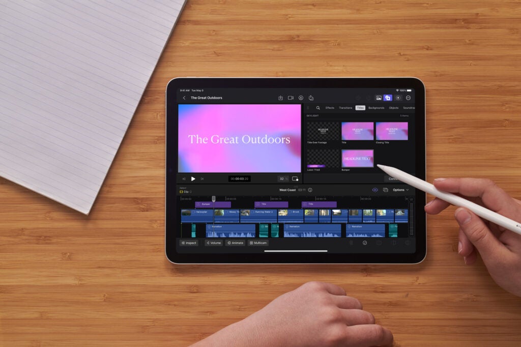 iPad Pro using Final Cut Pro