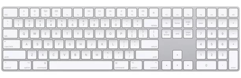 Apple Magic Keyboard with Numeric Keypad.