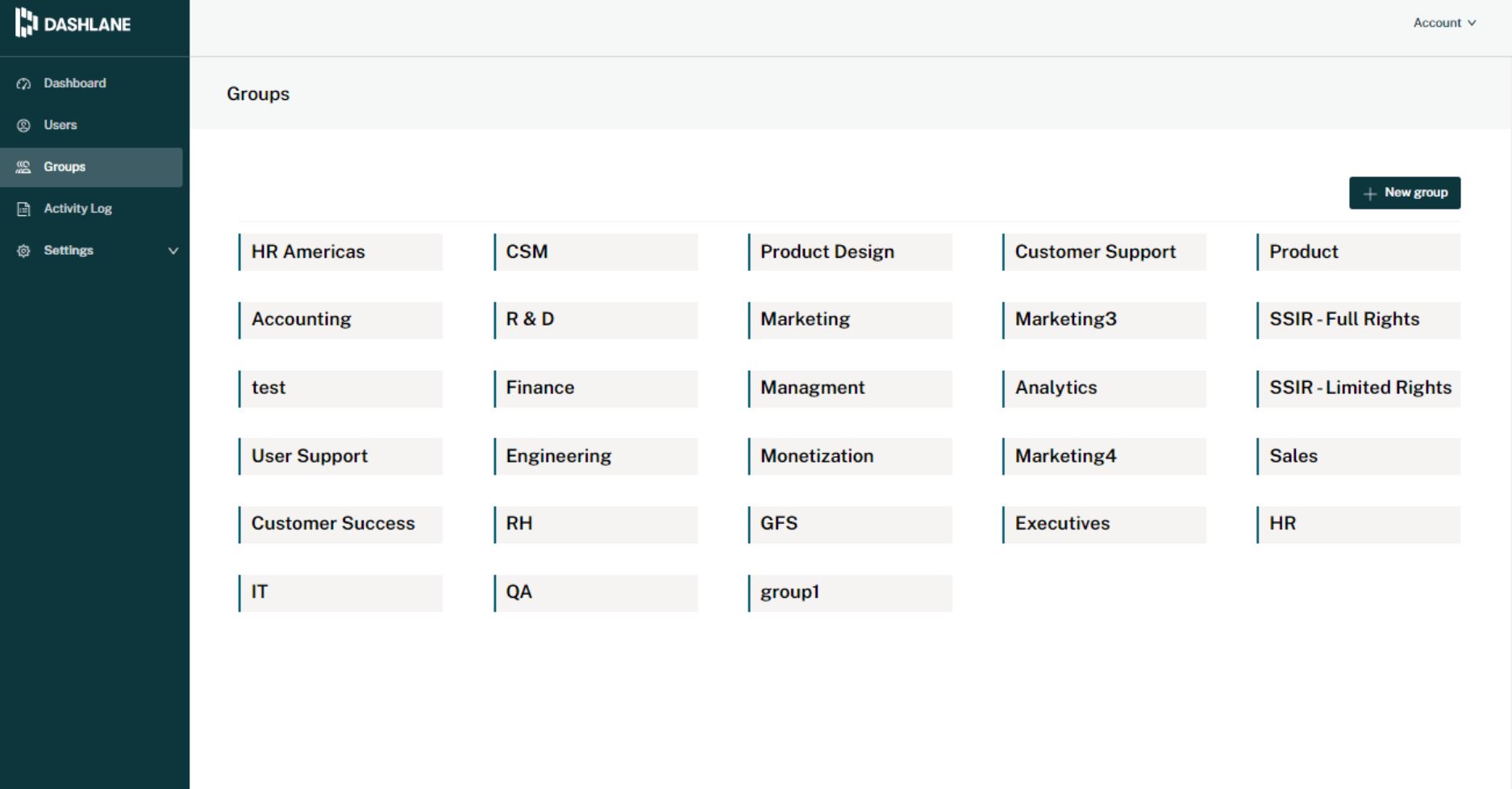 Screenshot of Dashlane group password sharing.