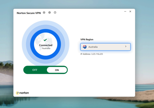 Screenshot of Secure VPN interface.