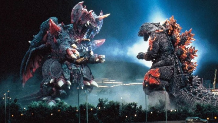 Destoroyah takes on Godzilla in Godzilla vs. Destoroyah.