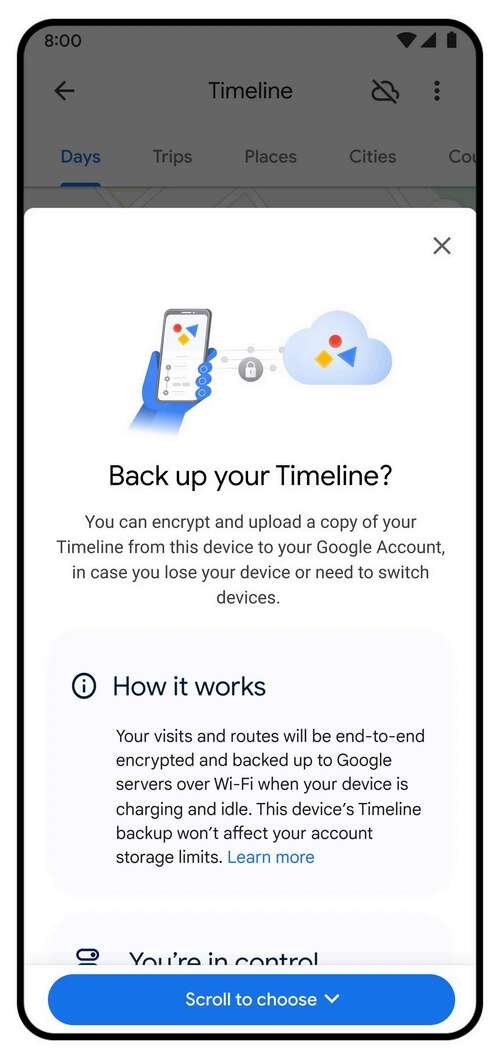 Google Maps Timeline Backup