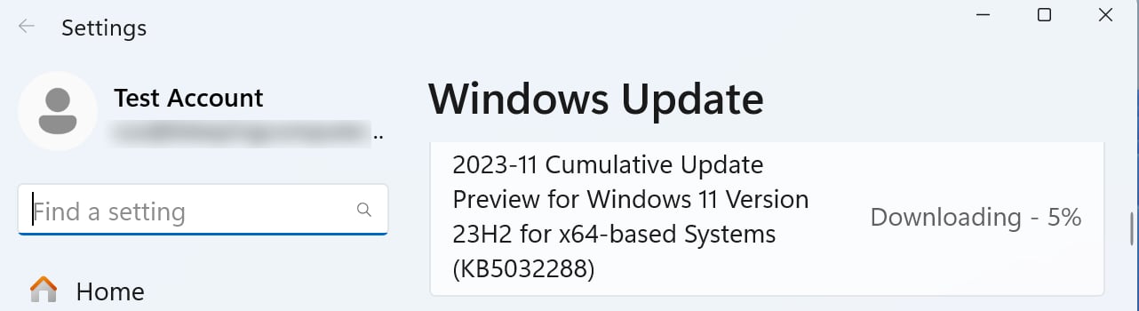 KB5032288 preview update