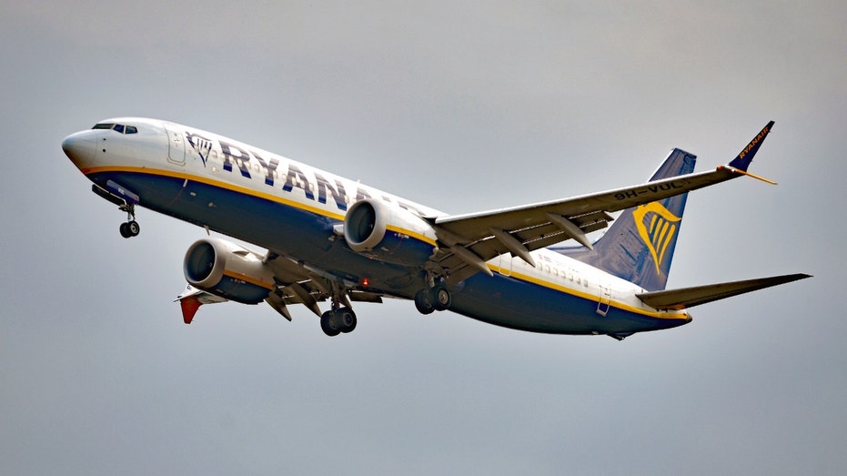 Boeing 737 Max Ryanair airplane