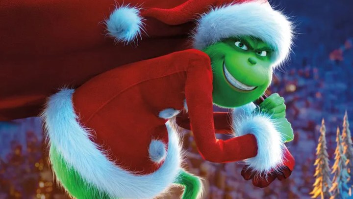 The Grinch in the process of stealing Christmas.