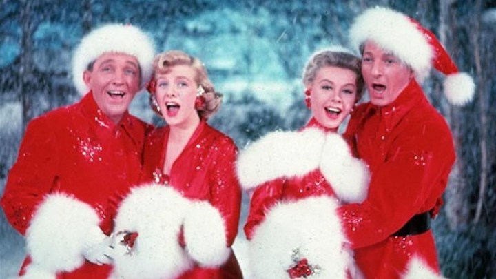 Bing Crosby, Rosemary Clooney, Vera-Ellen, and Danny Kaye in White Christmas.