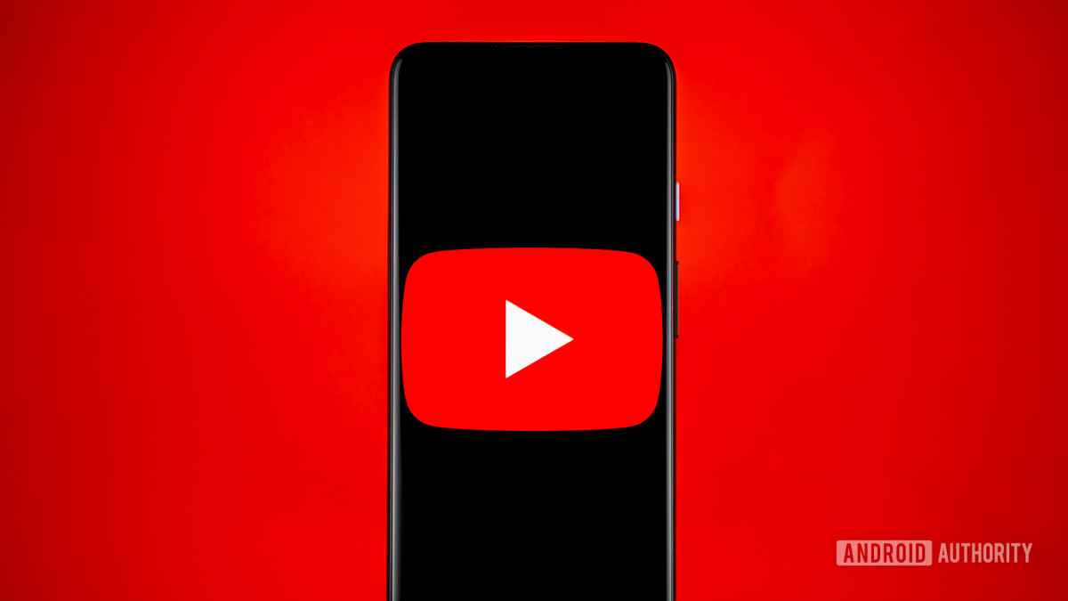 YouTube on smartphone stock photo 1