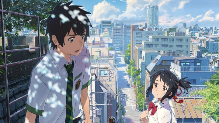 Taki Tachibana and Mitsuha Miyamizu in Your Name.