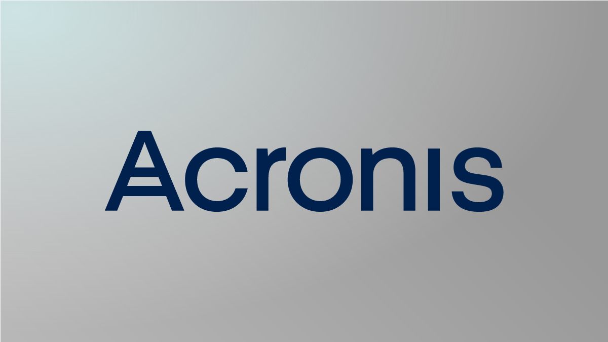 Acronis logo on grey background