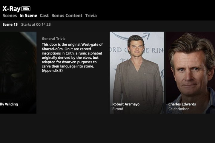 Amazon Prime Video X-Ray feature.