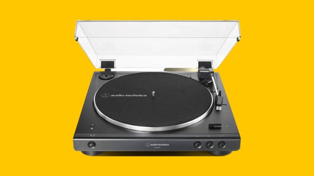 Black Audio Technica turntable