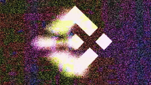 sort of a blurry binance logo