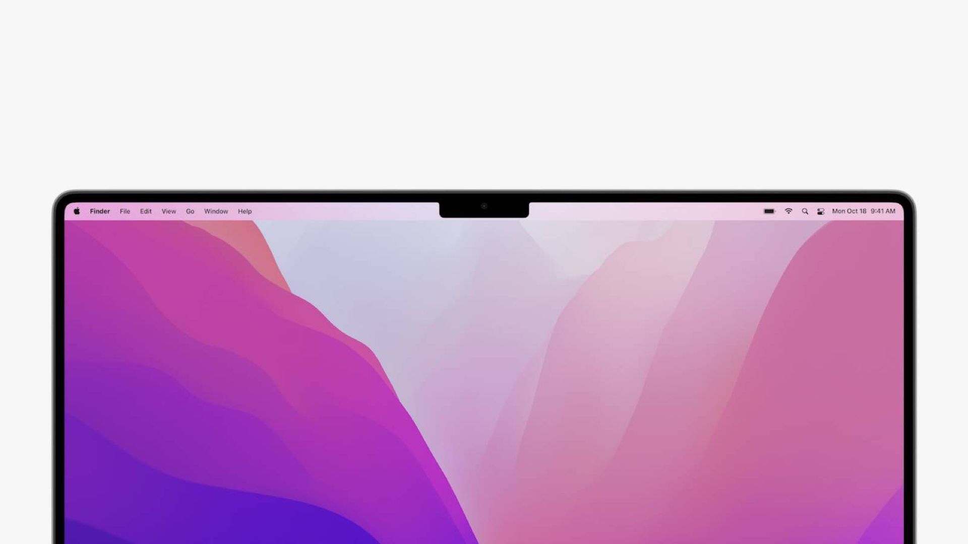 MacBook Pro notch in the screen.