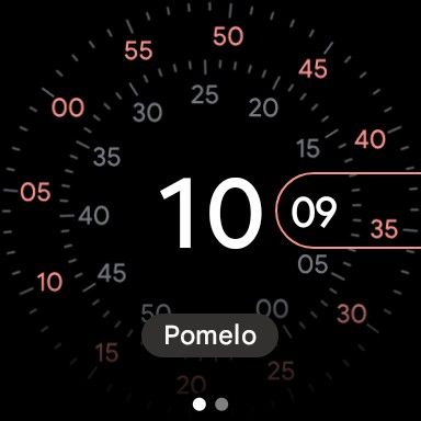 Changing the color of a watch face on the Pixel Watch.