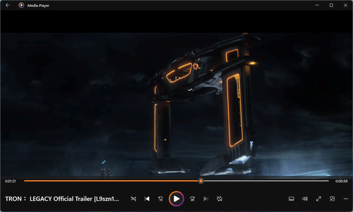 Media Player in Windows 11 playing a video