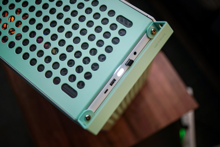 The top of the Cooler Master Qube 500.