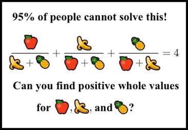 Image for article titled Gizmodo Monday Puzzle: Can You Solve This Viral Math Test Problem?