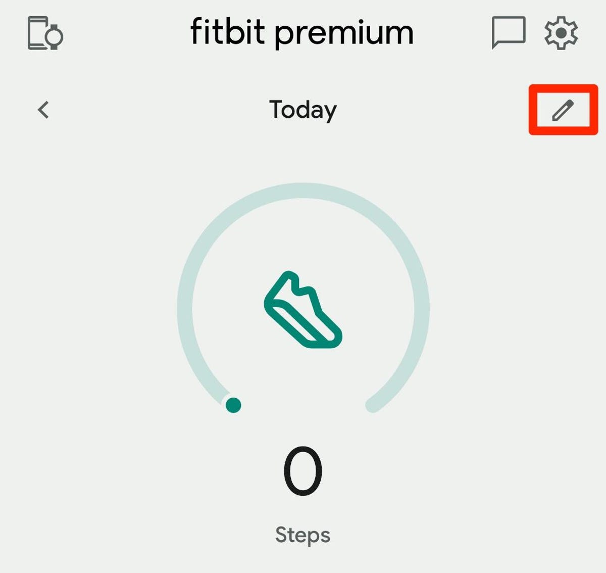 A screenshot of the Fitbit app