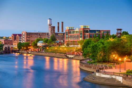 View of downtown Columbus, Georgia from the Chattahoochee River