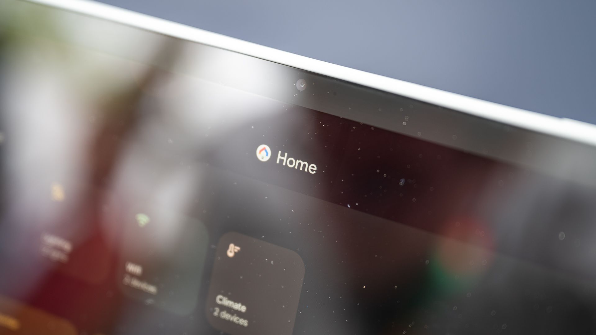 Google Home app and front-facing camera on the Google Pixel Tablet