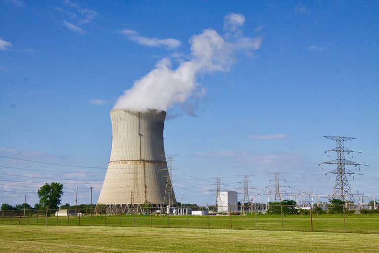 Nuclear Power Station Near Lake Erie In Ohio