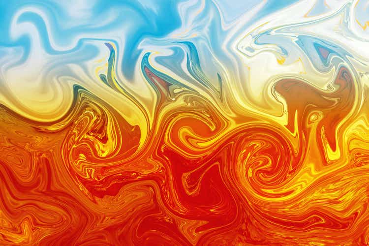 fire and ice fluid background