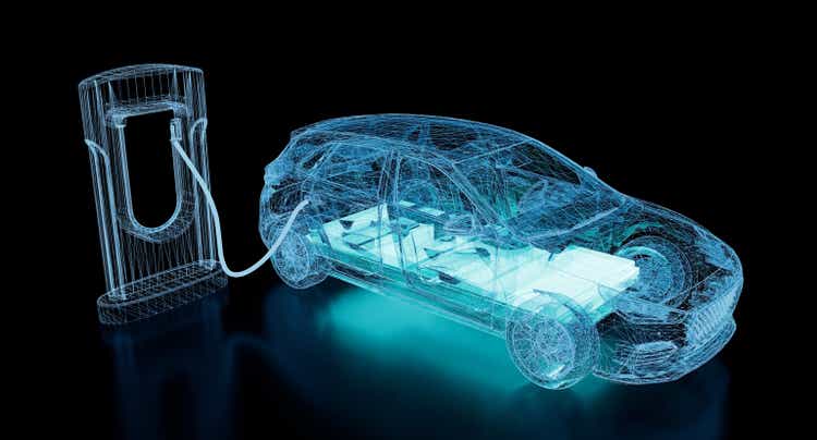 Solid State Battery for EV Electric Vehicle, new research and development batteries with solid electrolyte energy storage for automotive car industry