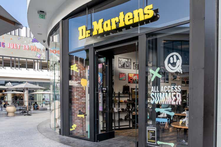 A Dr. Martens store at Westfield Century City mall in Los Angeles, CA, USA.