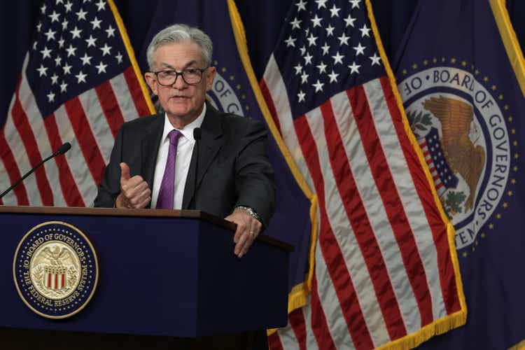 Federal Reserve Chair Jerome Powell Holds His News Conference After The Federal Open Market Committee Meeting