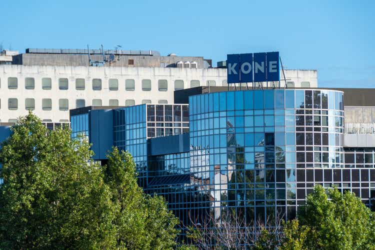 Facade of the Kone building in Asnieres-sur-Seine, France