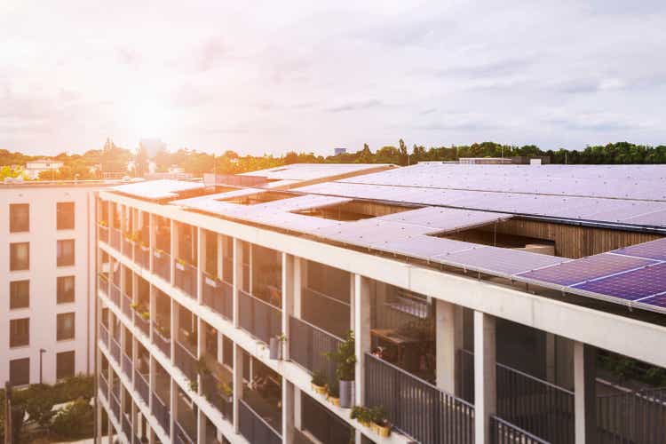 Solar Panel Roof Multifamily Apartment Building