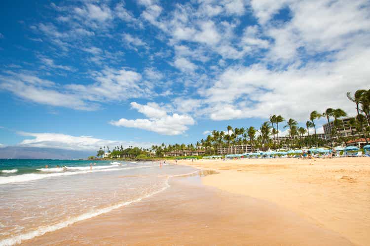 Wailea Beach on the Southwest Shore of Maui Hawaii