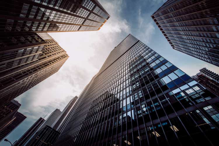 Manhattan Skyscapers Wall Street Financial District New York City