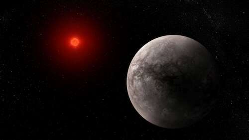 Rocky exoplanet orbiting a red dwarf star