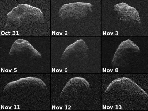 Radar images of the 1,100-foot-wide asteroid Apophis, will pass so close to Earth in 2029 that it'll be visible in the sky from certain locations.