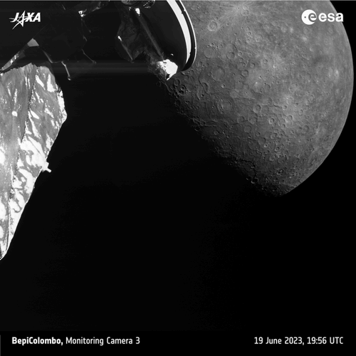 The BepiColombo spacecraft swooped by Mercury in June 2022.