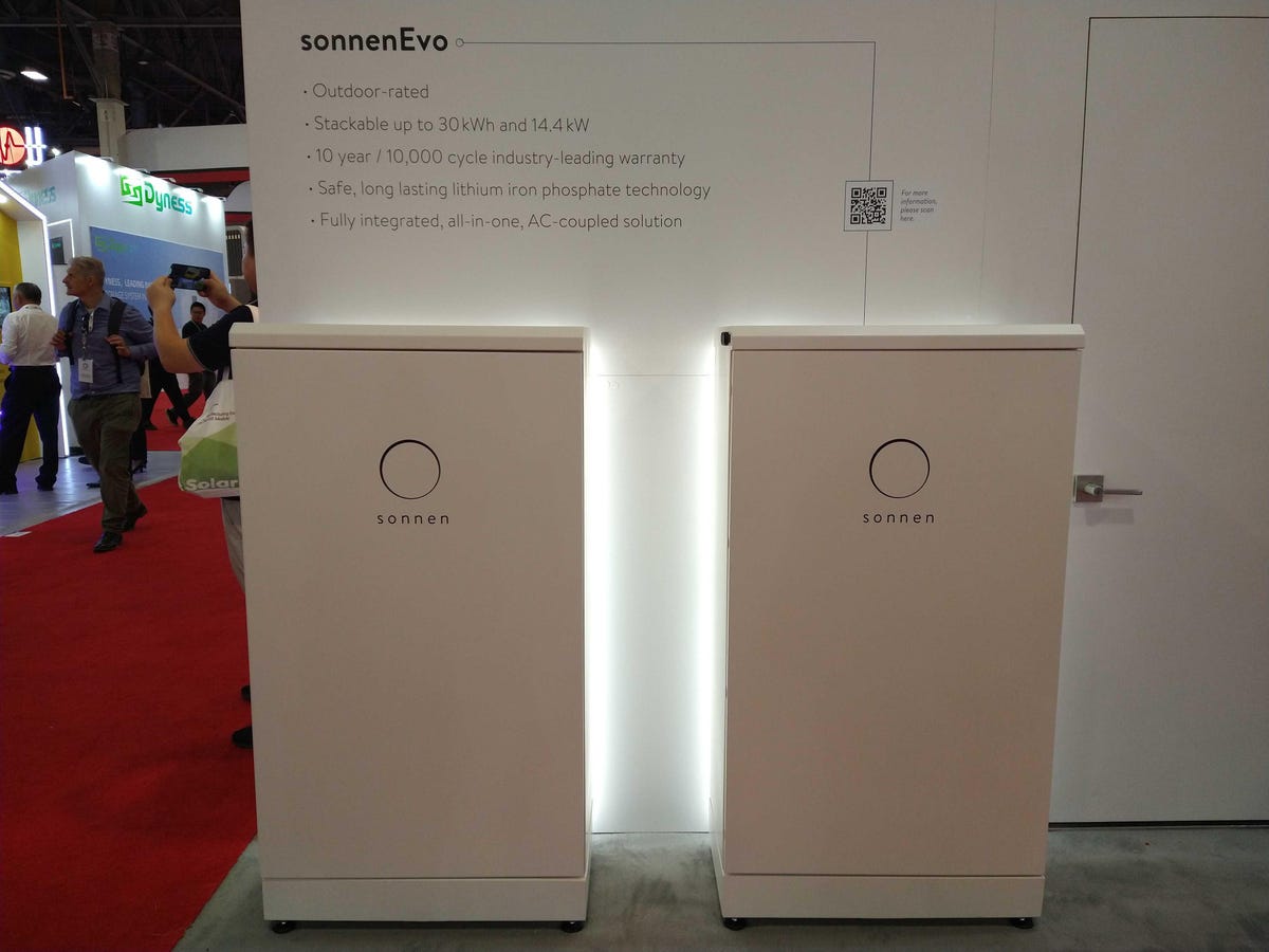 The SonnenEvo on the show floor at RE+ 2023.