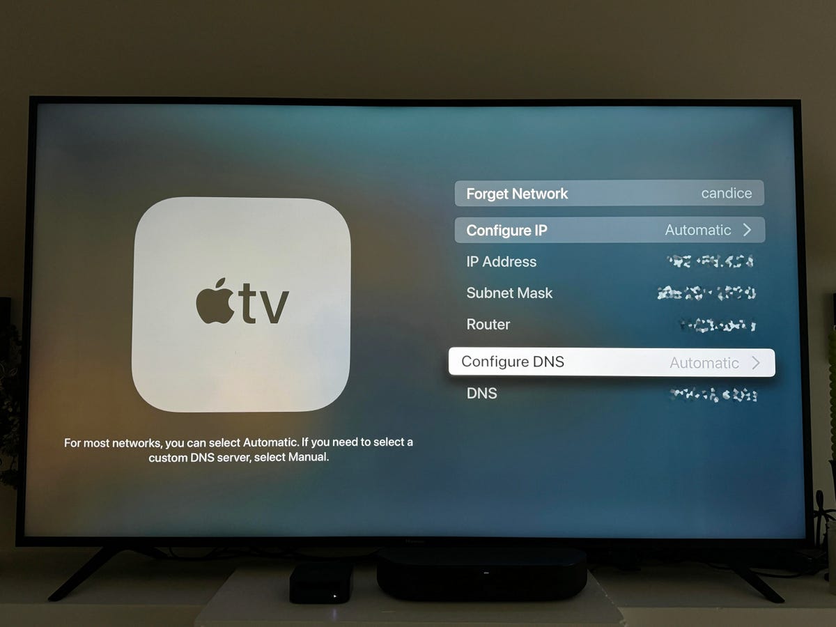 Settings on Apple TV