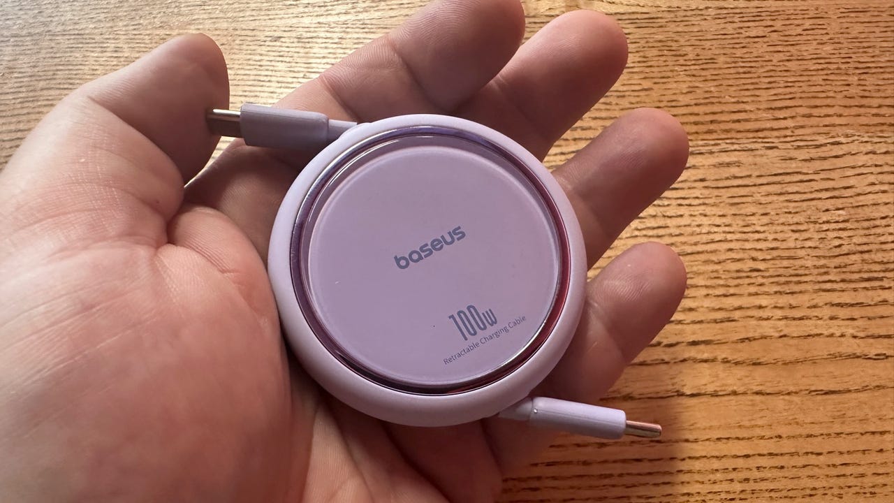 Baseus 100W mini retractable USB-C to USB-C cable