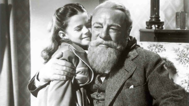 Natalie Wood and Edmund Gwenn in Miracle on 34th Street.