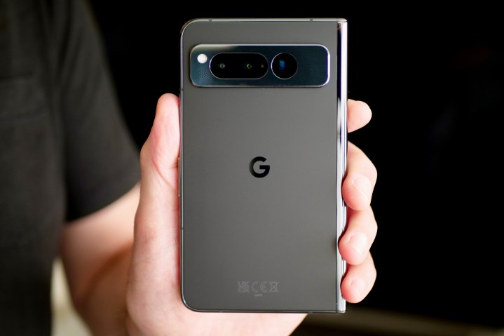 A person holding the Google Pixel Fold.