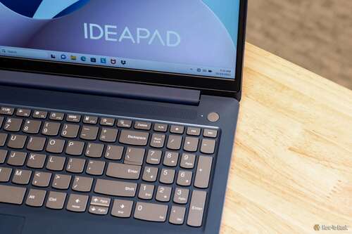 Power button and fingerprint sensor on the Lenovo IdeaPad Slim 3i 15